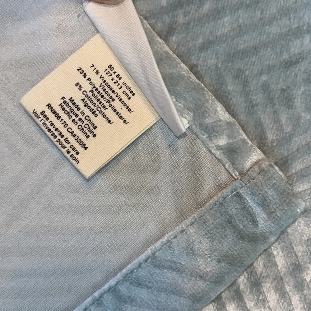 New Anthropologie Raquel Curtain light blue